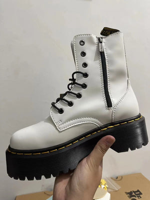 Black Lace Up Boots Platform