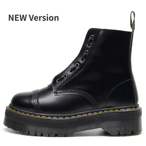 Black Lace Up Boots Platform