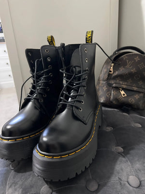 Black Lace Up Boots Platform