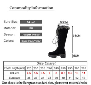 Black Lace Up Boots With Fur