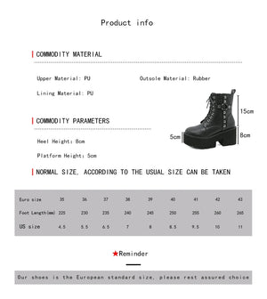 Black Lace Up Boots With Zipper