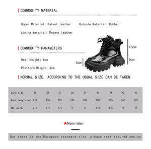 Black Lace Up Gothic Boots