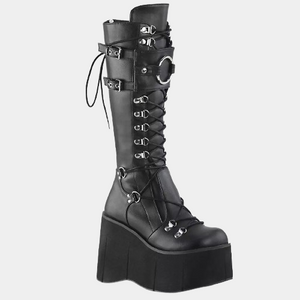 Black Lace Up Boots CYBER TECHWEAR