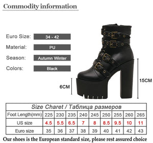 Black Lace Up Leather Boots Womens