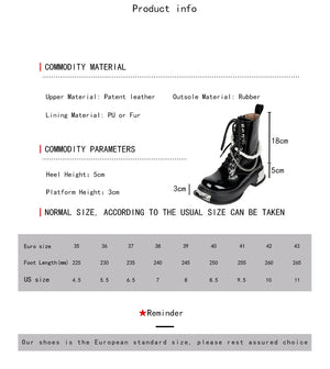 Black Lace Up Military Boots Womens