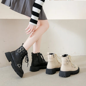 Black Lace Up Platform Boots