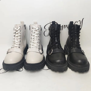 Black Lace Up Platform Boots