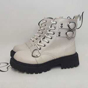 Black Lace Up Platform Boots