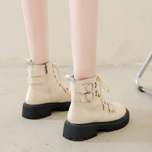 Black Lace Up Platform Boots