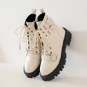 Black Lace Up Platform Boots