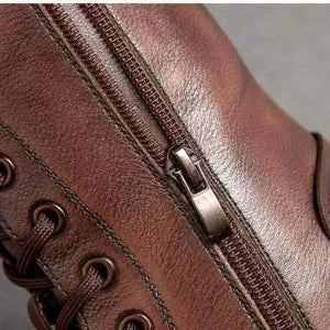 Black Lace Up Snow Boots