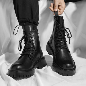 Black Lace Up Waterproof Boots