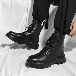 Black Lace Up Waterproof Boots