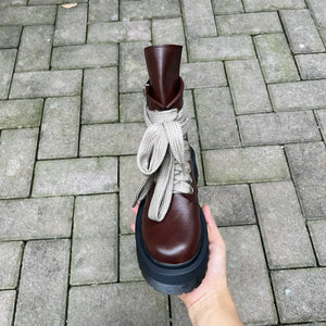 Black Lace Up Winter Boots