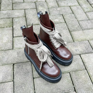 Black Lace Up Winter Boots