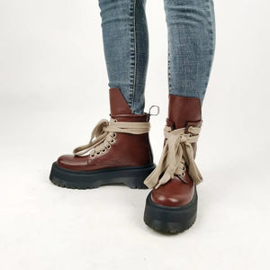 Black Lace Up Winter Boots