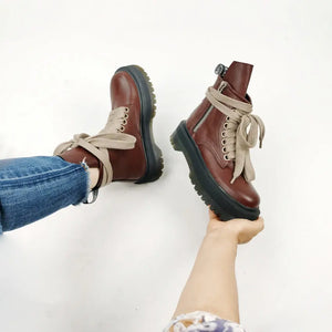 Black Lace Up Winter Boots