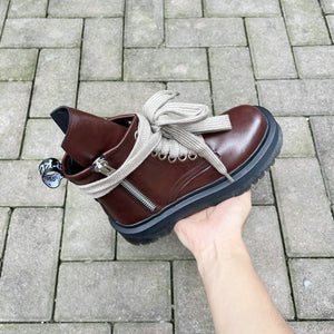 Black Lace Up Winter Boots