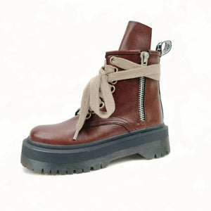 Black Lace Up Winter Boots