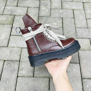 Black Lace Up Winter Boots