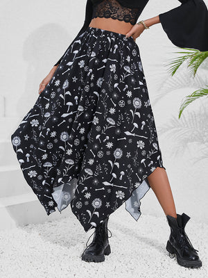 Black Long Goth Skirt