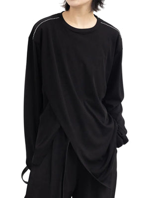 Black Long Sleeve Cotton Women's T Shirts