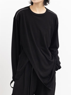 Black Long Sleeve Cotton Women's T Shirts