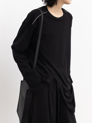 Black Long Sleeve Cotton Women's T Shirts