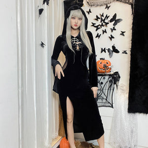Black Long Sleeve Cut Out Dress