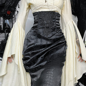 Black Maxi Goth Skirt