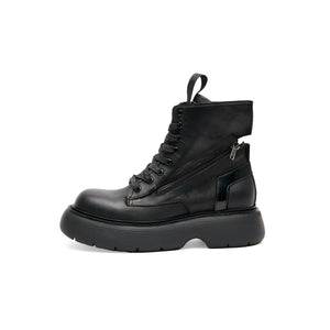 Black Men Boots Chunky Sole