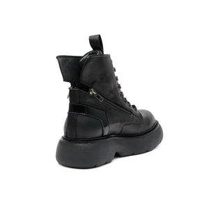 Black Men Boots Chunky Sole