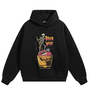 Black Mens Y2K Hoodies