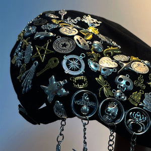 Metal Rivet Decoration Gothic Punk Berets Man Woman Hip Hop Vintage Hat Flat Cap