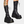 Black Mid Calf Lace Up Boots