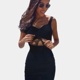 Black Mini Dress Cut Out