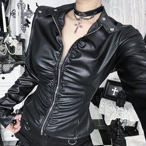 Black Motorcycle Jacket Women's