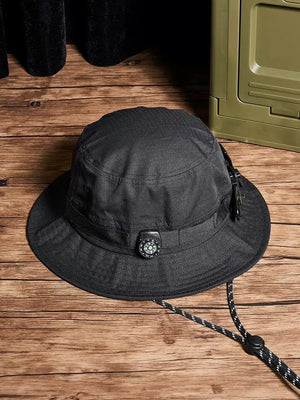 Tactical Hip Hop Punk Techwear Bucket Hat Men Women Outdoor Camping Sun Hat Multifunction Detachable Buckle Fisherman Ha