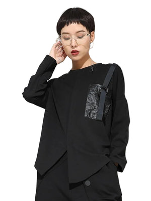 Black Oversized T Shirts for Women's