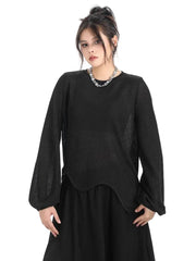 Schwarzes Basic T-Shirt für Damen