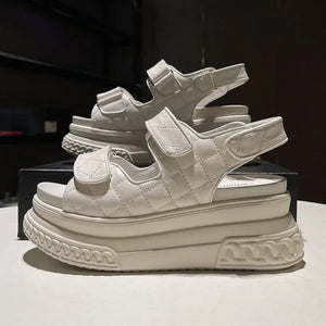 Black Platform Chunky Sandals