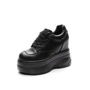 Black Platform Comfort Sneakers