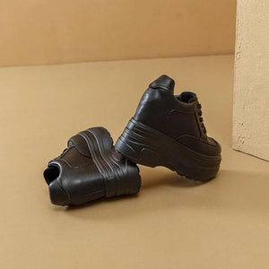 Black Platform Comfort Sneakers