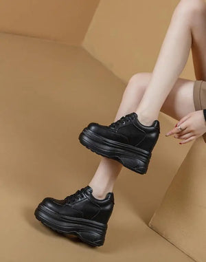Black Platform Comfort Sneakers