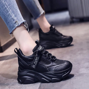 Black Platform High Top Sneakers