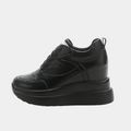 Image for Sorte platformsneakers med snørebånd