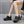Black Platform PU Leather Women Sneakers