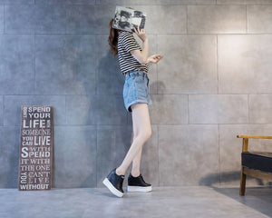 Black Platform Shoes Sneakers