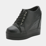 Schwarze Plateau-Sneaker im Casual-Look