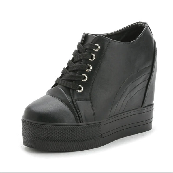 Black Platform Sneakers Casual